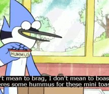 food, funny, hummus, regular show