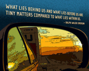 8x10 Rearview Mirror - Emerson Quote Giclee Art Print - great home or ...