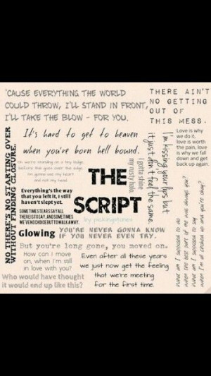 The script song quotes