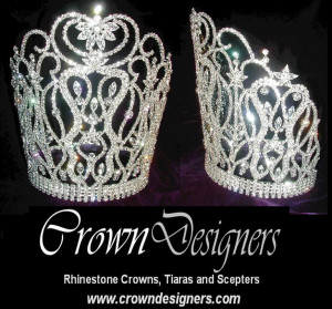 Beauty pageant rhinestone queen crown tiara Image