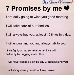 love you quotes - 7 promises of Love