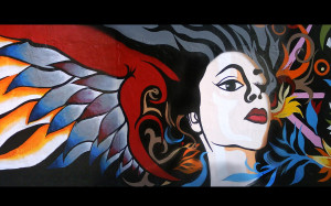 Wallpapers Backgrounds - Description Graffiti colorful flower haired ...