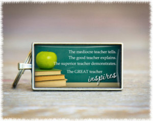 ... Gift - Teaching Quote Keychain - Teacher Keychain - School Key Ring