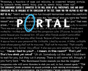 Portal GLaDOS Quotes Wallpaper by LemonFudge