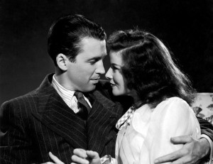 James Stewart with Katharine Hepburn in 