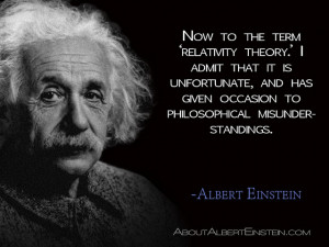 ... given occasion to philosophical misunderstandings.”- Albert Einstein