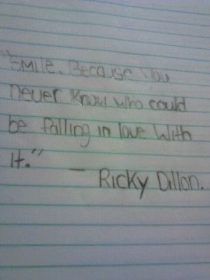 Ricky dillon quote.