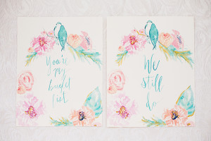 Mona + Bassim’s Calligraphy and Floral Vow Renewal Invitations