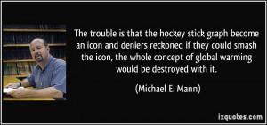 is that the hockey stick graph become an icon and deniers reckoned ...