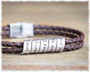 Women's Quote Jewelry Personalized Leather by SuedeSentiment