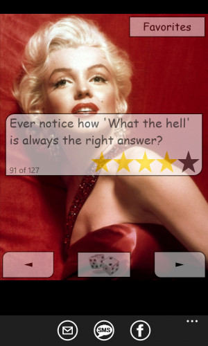 Marilyn Monroe Quotes Windows Phone 7 application AppsFuze
