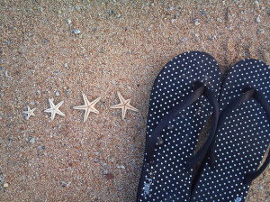 beach, flip flops, photography, seashells