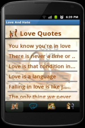 Great collection of love, hate, friendship and enmity quotes.