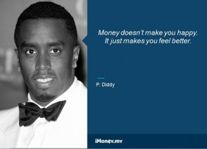 Diddy knows his money! Pic by www.imoney.my