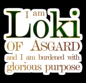 The Avengers - Loki quote (variant 4 Loki's colours) by glassCurtain