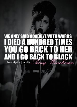Amy Winehouse Back To Black Lyrics