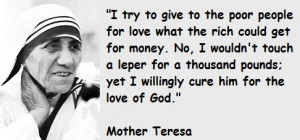 Great Thoughts And Quotes by Mother Teresa