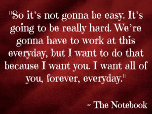 ... because i want you i want all of you forever everyday the notebook