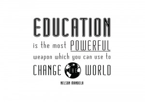 powerful weapon which you can use to change the world picture quote 1