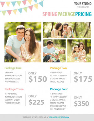 Free Template: Spring Package Pricing for Photographers