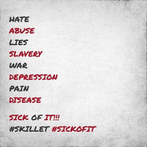 what are you sick of quot Sick Of It quot single by Skillet will be ...