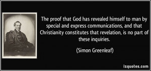 The proof that God has revealed himself to man by special and express ...