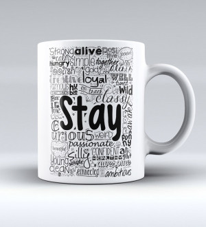 No.4 Stay Ceramic Inspirational Words Quotes Ceramic Mug by Lab No.4 ...