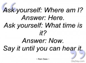 ask yourself ram dass