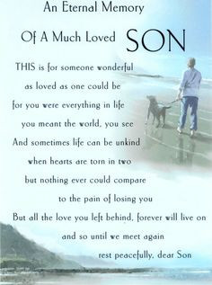 My son, you will always be my baby