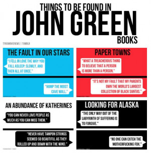 Things to be found in John Green books Check out some more awesome ...