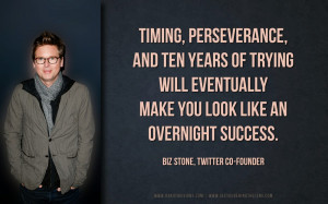 ... make you look like an overnight success. Biz Stone Twitter co-founder