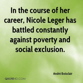 André Boisclair - In the course of her career, Nicole Leger has ...