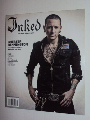 Inked Magazine November 2009 Tim Roth Atreyu Chester Bennington Tattoo
