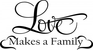 Love makes a family Home Decor vinyl wall decal quote sticker ...