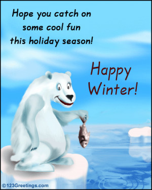 cute ecard to wish a happy Winter to friends this holiday season.