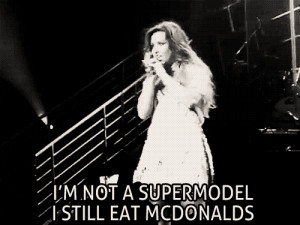 Demi Lovato La La Land Quote (About be yourself, black and white, fat ...