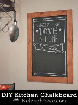 Kitchen Accessories: DIY Kitchen Chalkboard