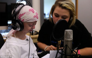 Radio star: Hayley with her best friend at school before a hip problem ...