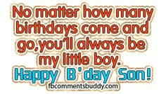 Birthday Quotes for My Son | Happy Birthday Son Facebook Photo Graphic ...