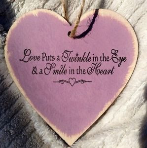 Shabby-Chic-Purple-Hanging-Wooden-Heart-Sign-Love-Quote