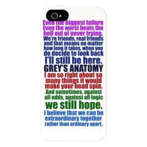 Grey's Anatomy Quotes iPhone 5 Case