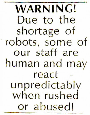 description only office humor with a shortage of robot employees in ...