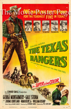 ... Rangers, The (1951) - (George Montgomery) US one-sheet F, EX $95