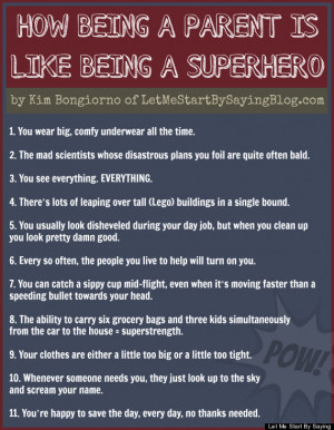 how being a parent is like being a superhero