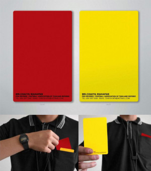 Yellow and Red Business Cards