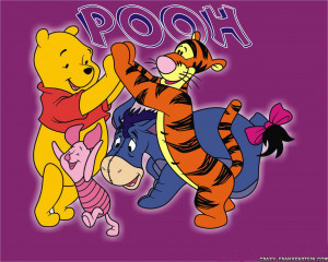 Winnie The Pooh and Friends Clipt Art Wallpaper
