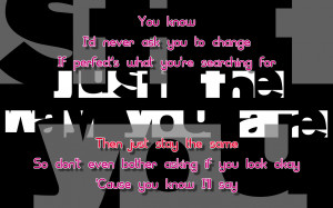 Just The Way You Are - Bruno Mars Song Lyric Quote in Text Image