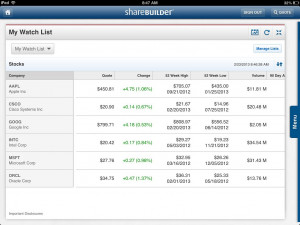 sharebuilderiPad app watch list