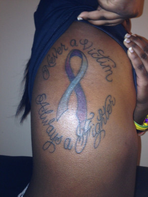domestic violence ribbon tattoos