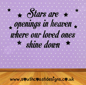 Stars Are Openings In Heaven Where Our Loved Ones Shine Down